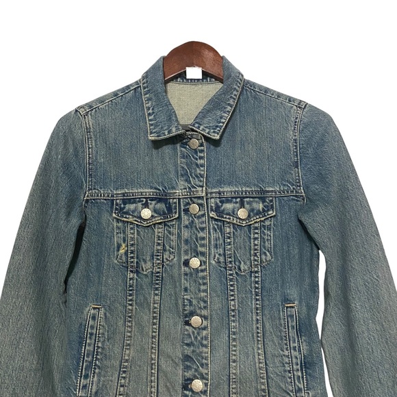J Crew Vintage Washed Denim Jean Trucker Jacket - Picture 2 of 16